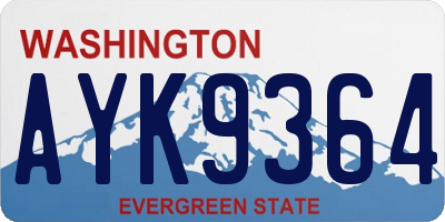 WA license plate AYK9364