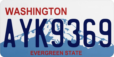 WA license plate AYK9369