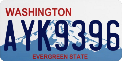 WA license plate AYK9396