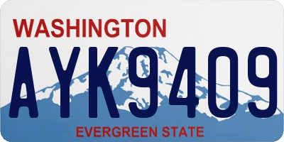 WA license plate AYK9409