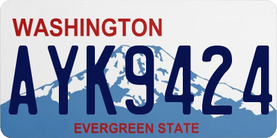 WA license plate AYK9424