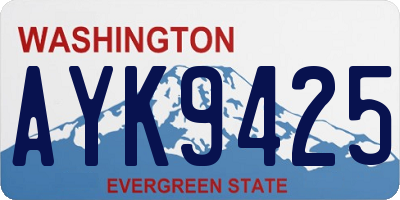 WA license plate AYK9425