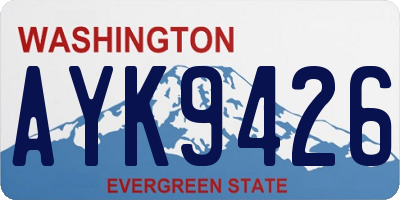 WA license plate AYK9426