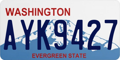 WA license plate AYK9427
