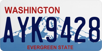 WA license plate AYK9428