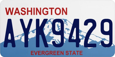WA license plate AYK9429