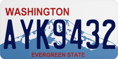 WA license plate AYK9432