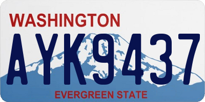 WA license plate AYK9437