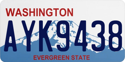 WA license plate AYK9438