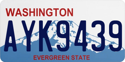 WA license plate AYK9439