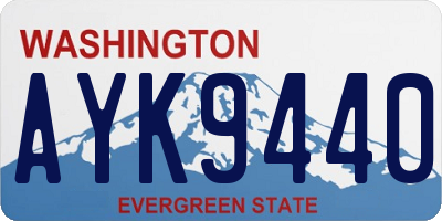 WA license plate AYK9440