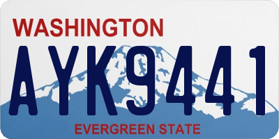 WA license plate AYK9441
