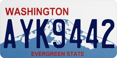 WA license plate AYK9442