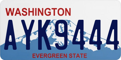 WA license plate AYK9444