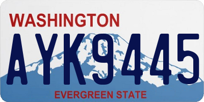 WA license plate AYK9445