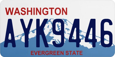 WA license plate AYK9446