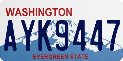 WA license plate AYK9447