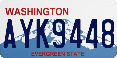 WA license plate AYK9448