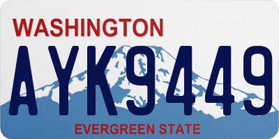 WA license plate AYK9449