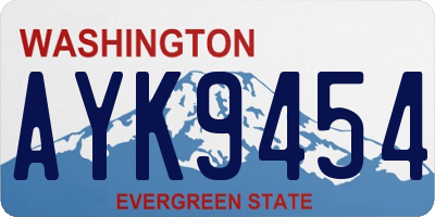 WA license plate AYK9454
