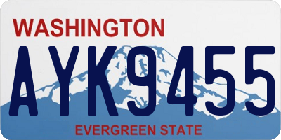 WA license plate AYK9455