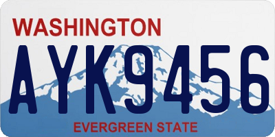 WA license plate AYK9456