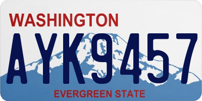 WA license plate AYK9457