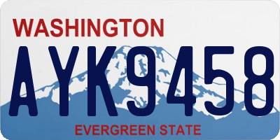 WA license plate AYK9458