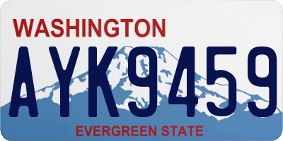 WA license plate AYK9459