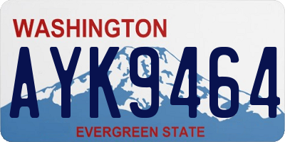WA license plate AYK9464