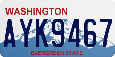 WA license plate AYK9467