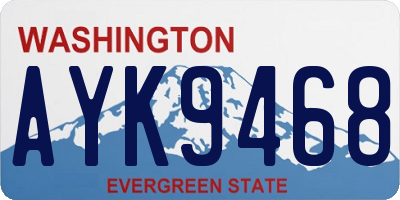 WA license plate AYK9468