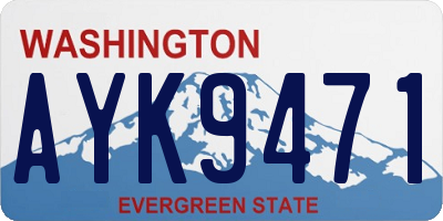 WA license plate AYK9471