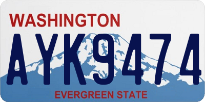 WA license plate AYK9474