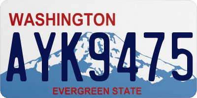 WA license plate AYK9475