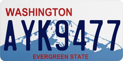 WA license plate AYK9477