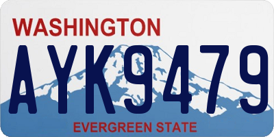 WA license plate AYK9479