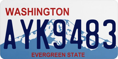 WA license plate AYK9483