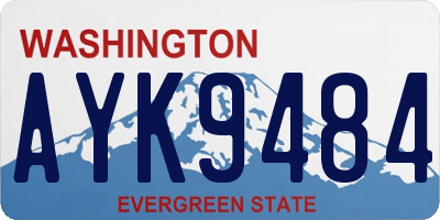WA license plate AYK9484