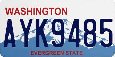 WA license plate AYK9485