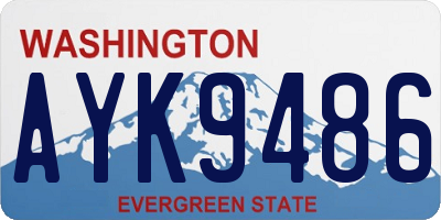 WA license plate AYK9486