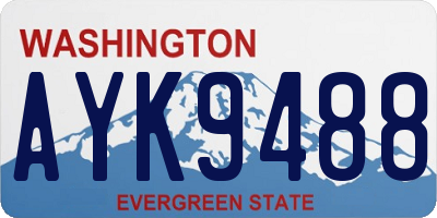 WA license plate AYK9488