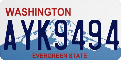 WA license plate AYK9494