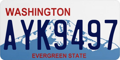 WA license plate AYK9497