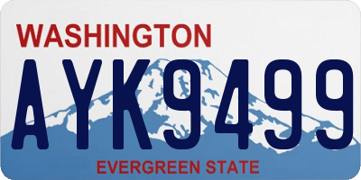 WA license plate AYK9499