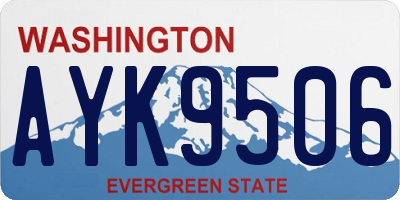 WA license plate AYK9506