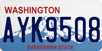 WA license plate AYK9508