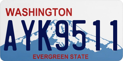 WA license plate AYK9511