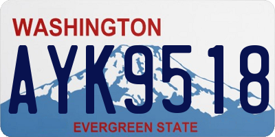 WA license plate AYK9518