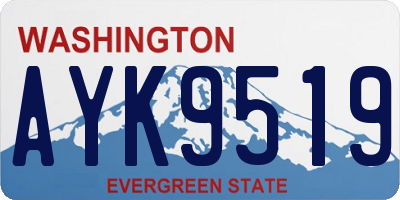 WA license plate AYK9519